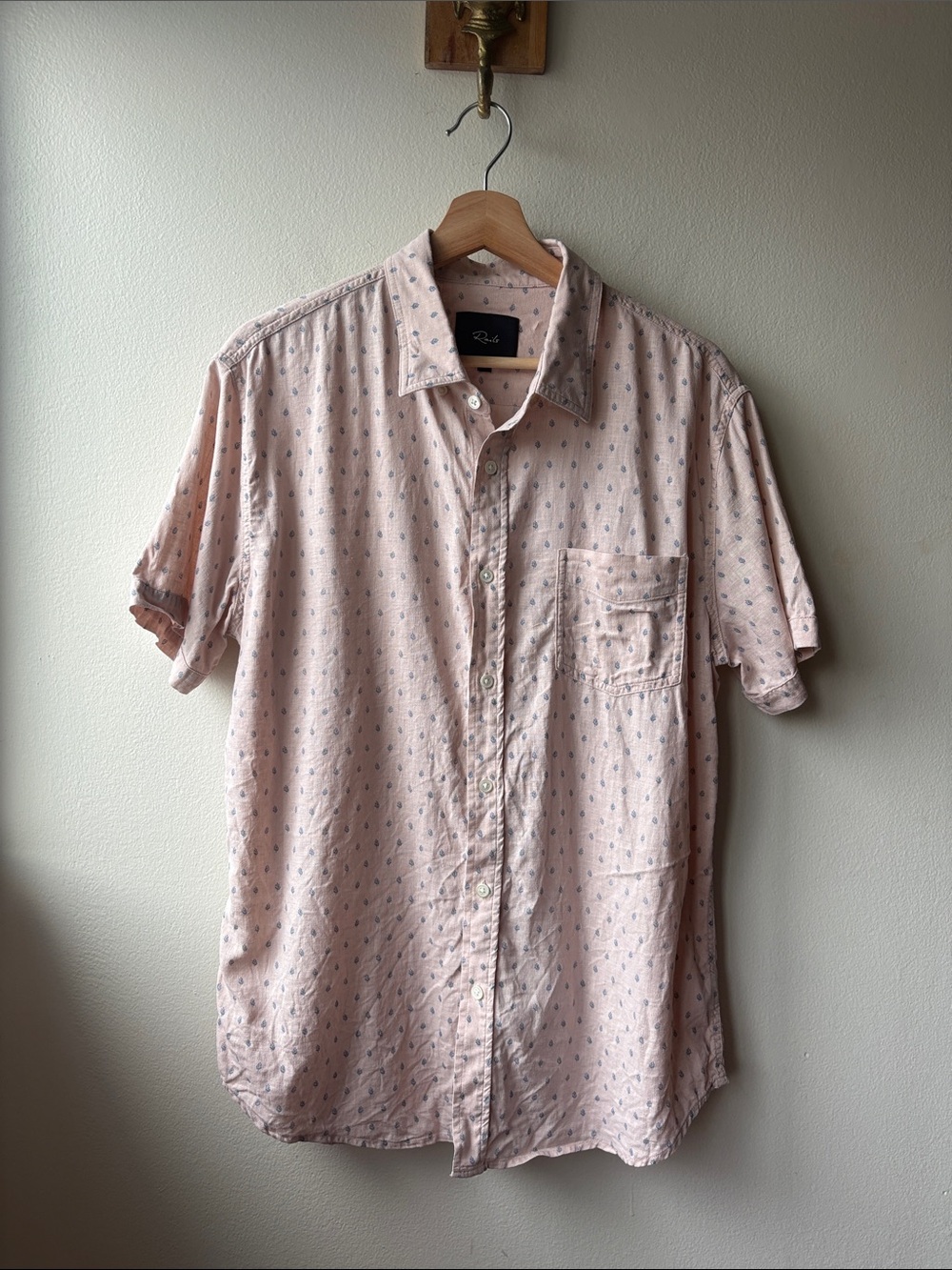 Rails Men’s Short Sleeve Cotton Blend Button Down Shirts Size large